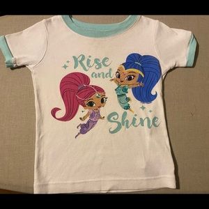 Shimmer and Shine girls white top